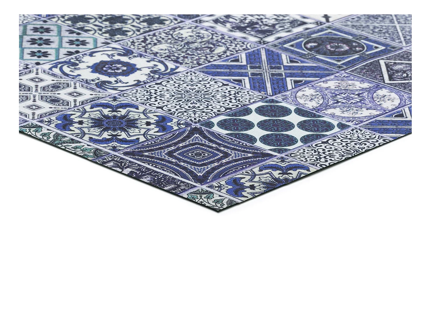 Tappeto da cucina - disegni boemi - blu - 52 x 200 cm - SPRINTY