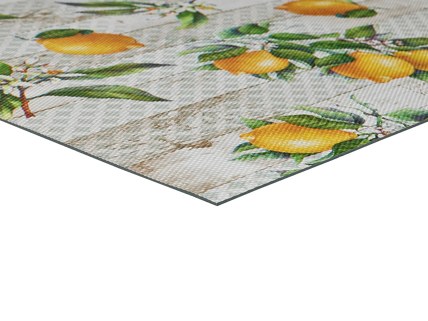 Tapis de cuisine - dessins de citrons - multicolore - 48 x 200 cm - SALLY