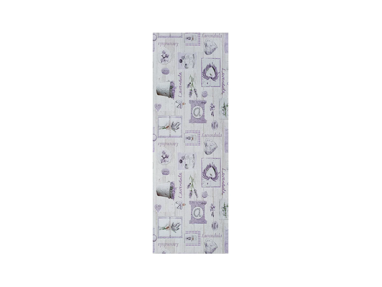 Tapis de cuisine - dessins de plantes - lilas - 48 x 200 cm - SALLY