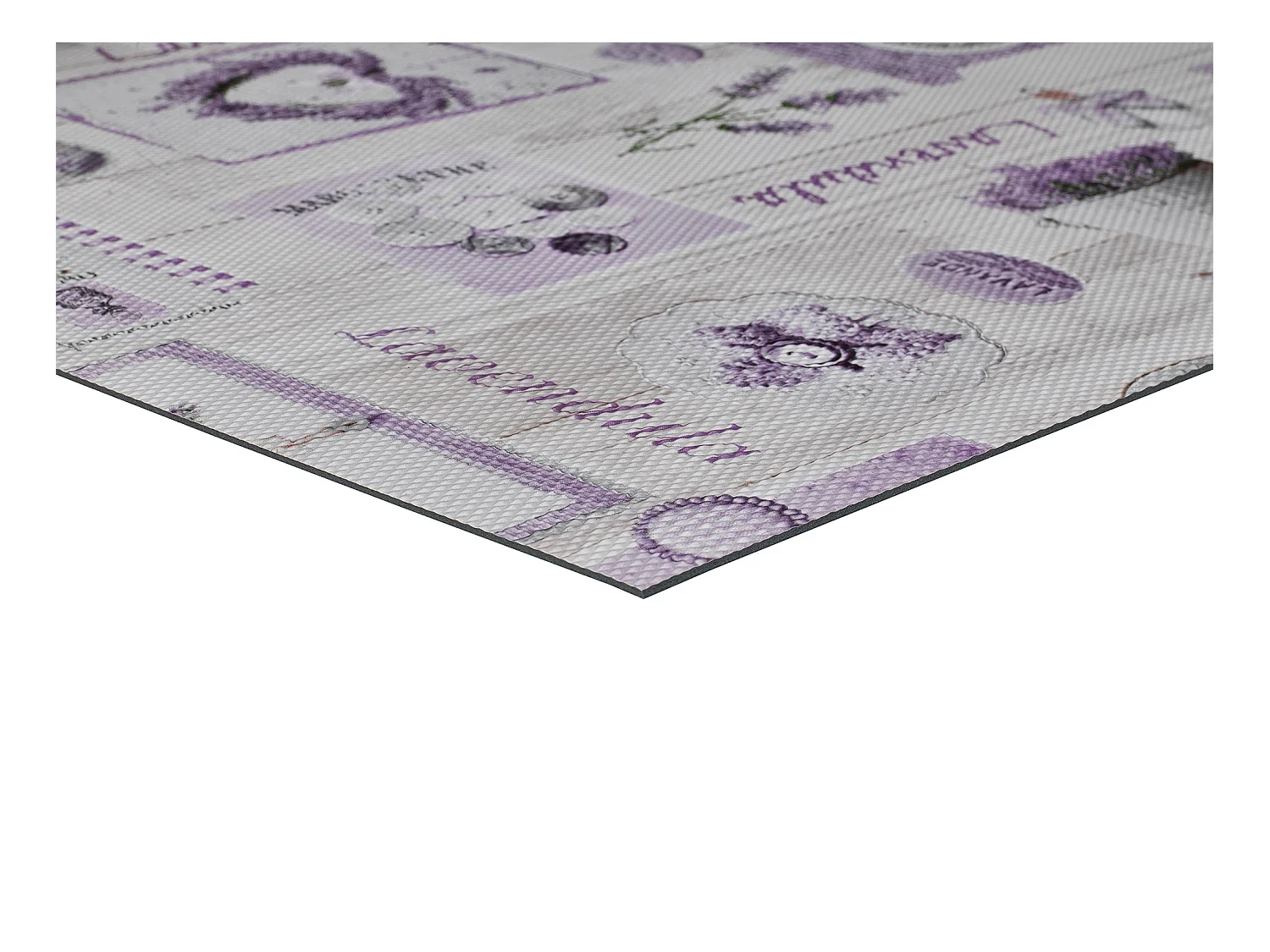 Tapis de cuisine - dessins de plantes - lilas - 48 x 200 cm - SALLY