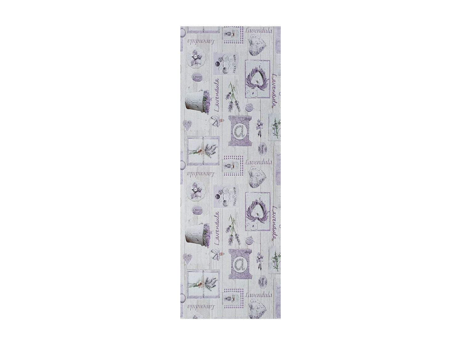 Tapis de cuisine - dessins de plantes - lilas - 48 x 200 cm - SALLY