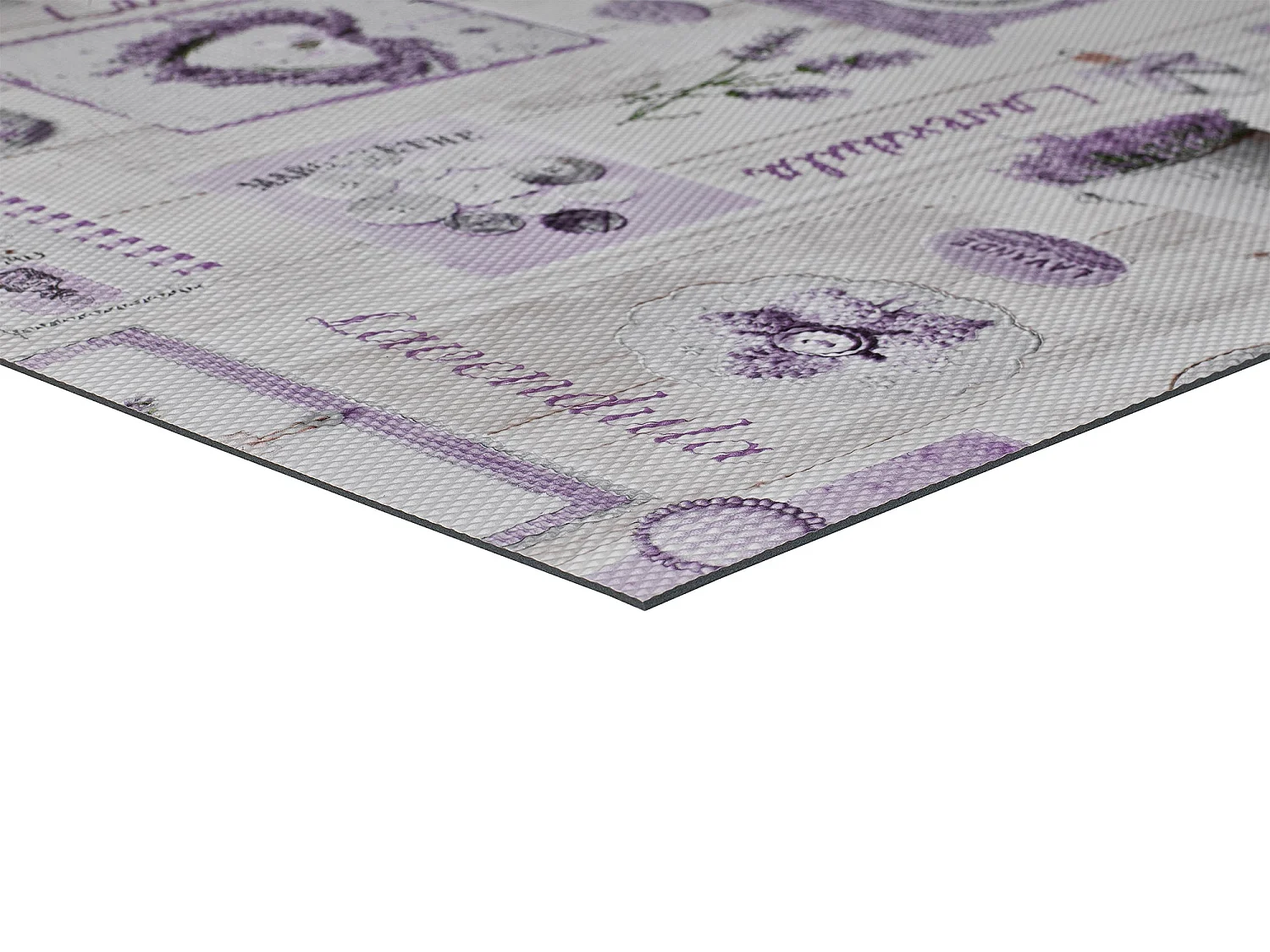 Tapis de cuisine - dessins de plantes - lilas - 48 x 200 cm - SALLY