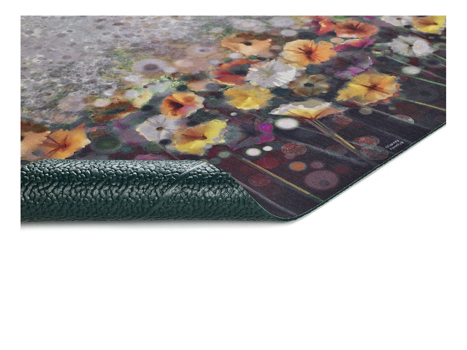 Tapis de cuisine - dessins avec des fleurs - multicolore - 52 x 100 cm - RICCI