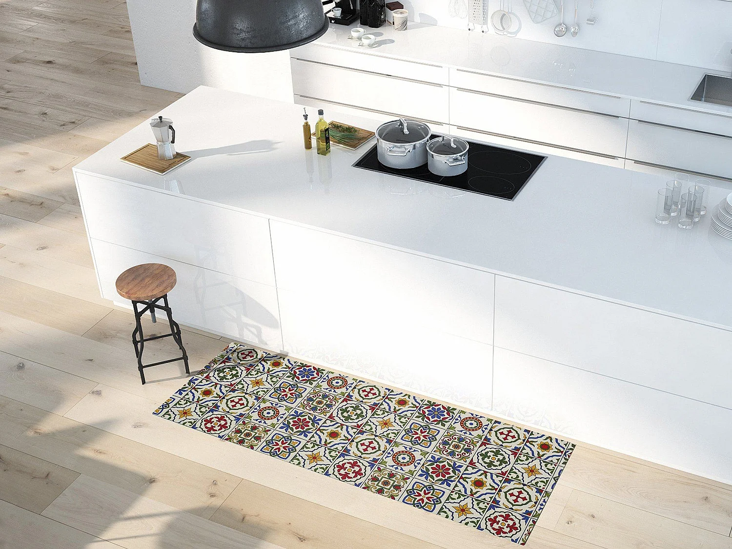 Tapis de cuisine - dessins de Bohème - multicolore - 52 x 100 cm - SPRINTY