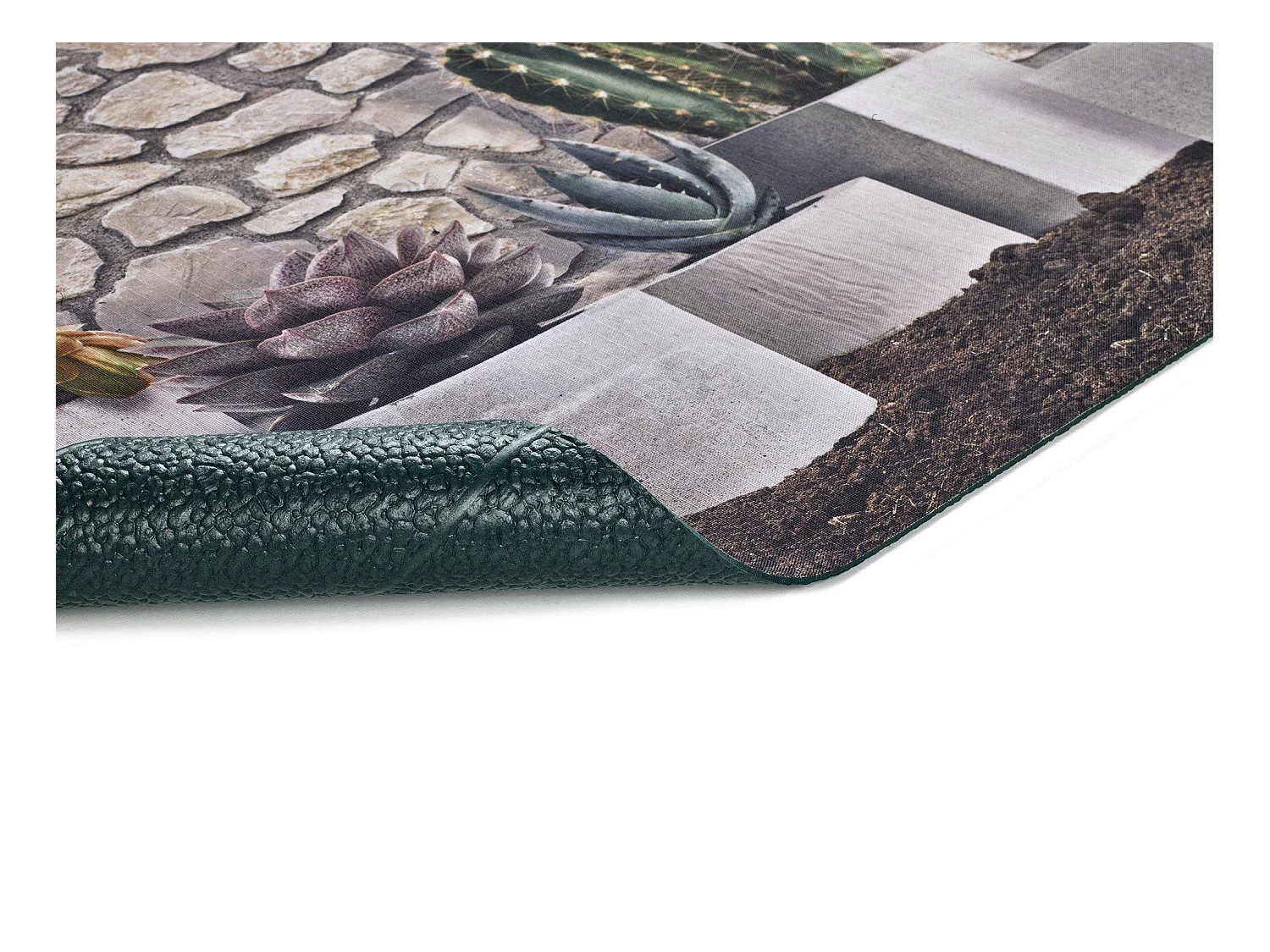 Keukentapijt - tekeningen met bloemen - grijs - 52x200 cm - RICCI