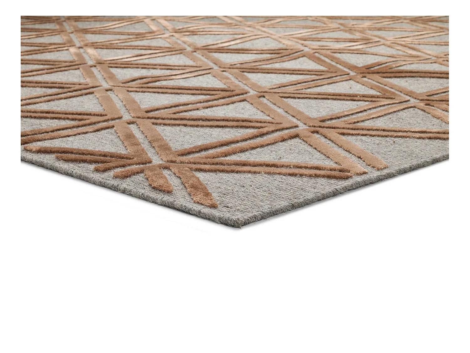 Tapis intérieur - géométrique - cuivre - 160 x 230 cm - LANA