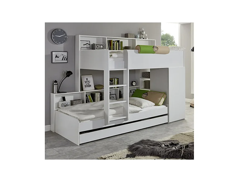 Letto Sinna/2x90x200/Bianco