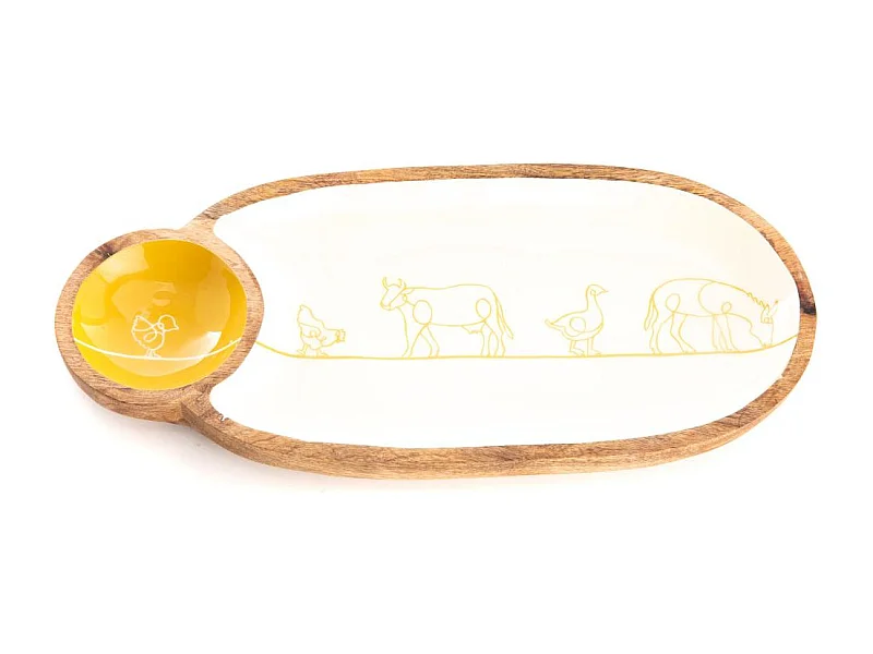 Plat 1 bol Diane 43x20 cm