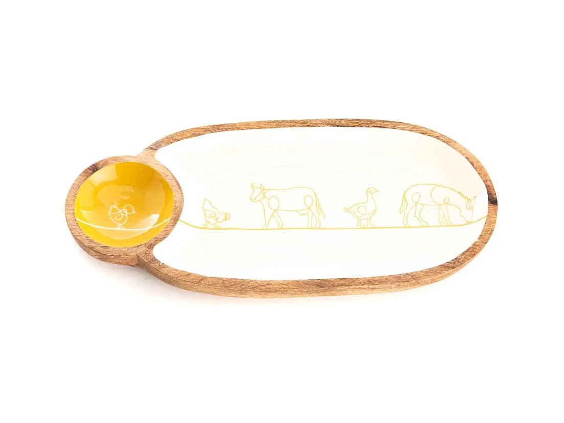 Plat 1 bol Diane 43x20 cm