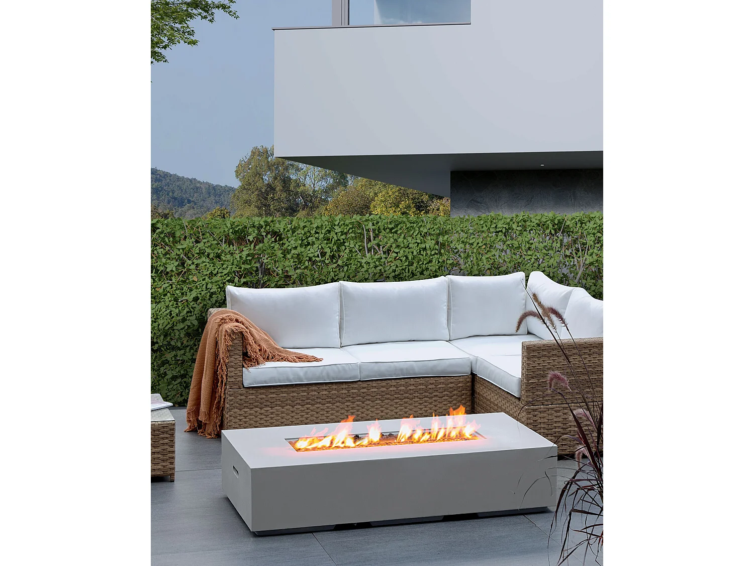 Braséro de jardin PAVO II Gris clair