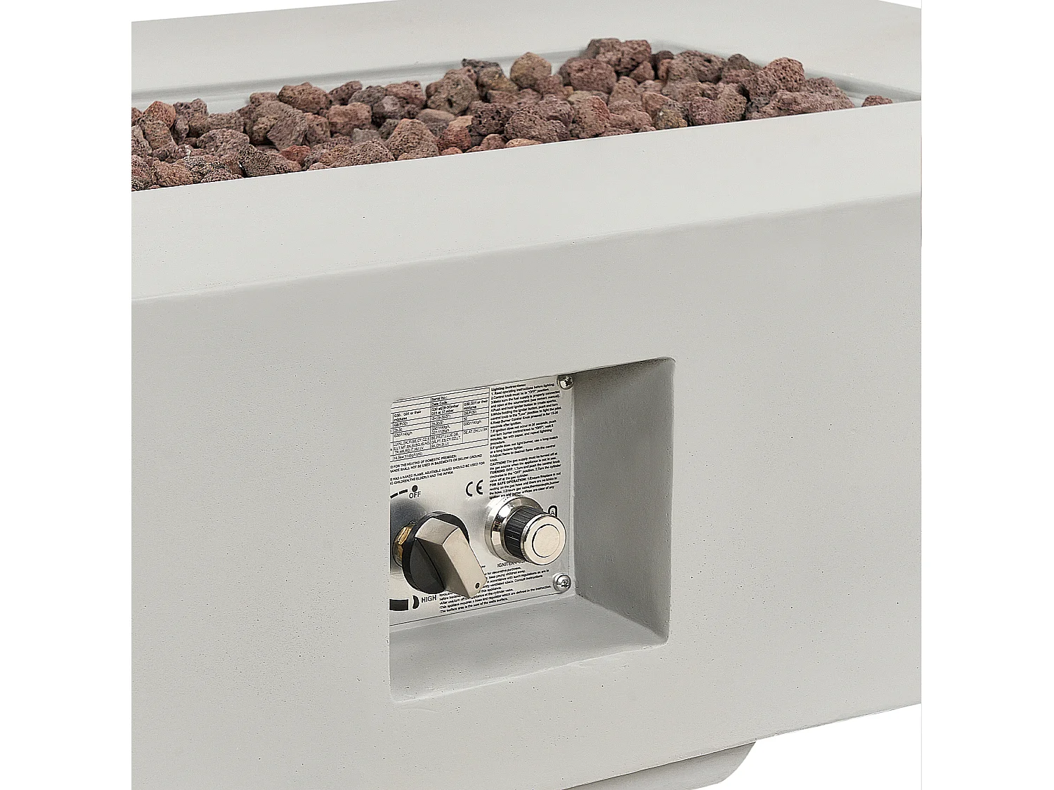 Braséro de jardin PAVO II Gris clair