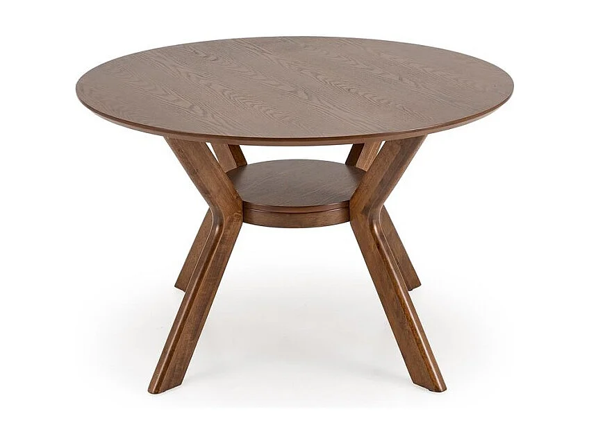 Tavolo da pranzo Rupert (120x77)/MDF+Legno/Rotondo/Marrone