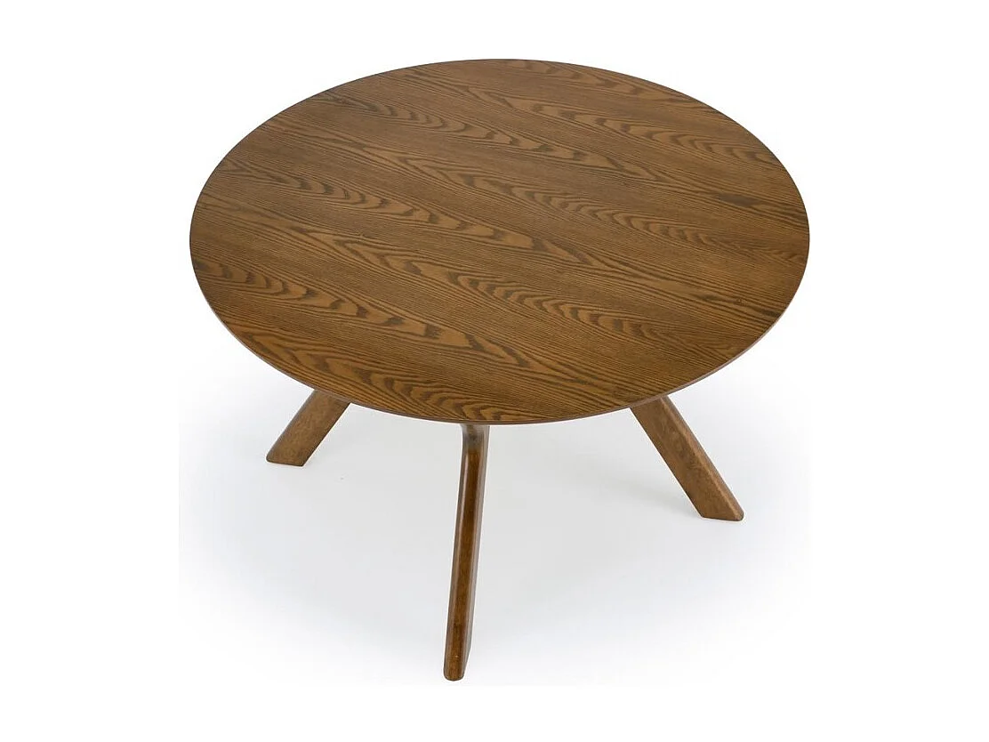 Tavolo da pranzo Rupert (120x77)/MDF+Legno/Rotondo/Marrone