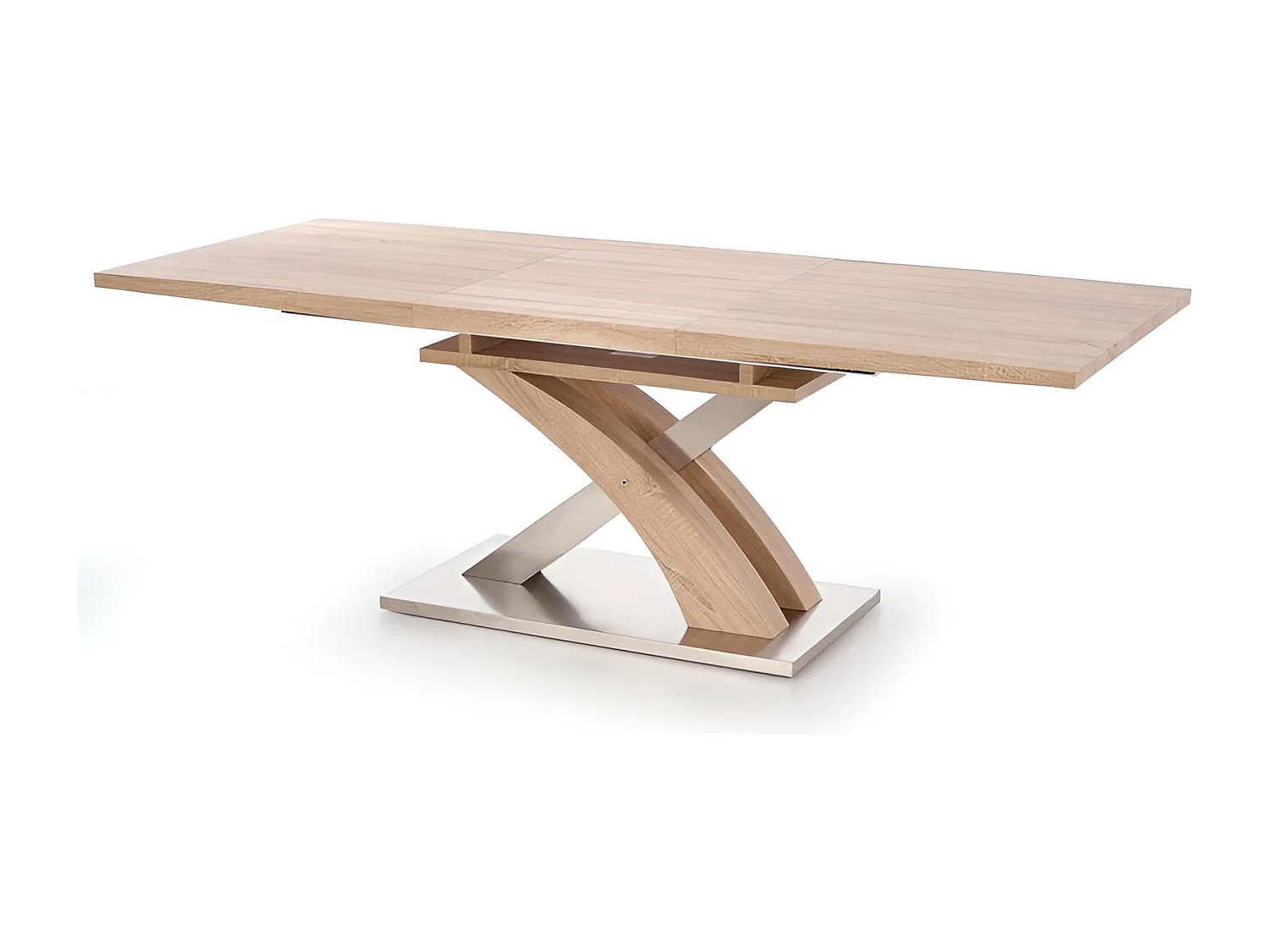 Esstisch Sandor (90x160-220)/Erweiterbar/MDF&Metall/Sonoma