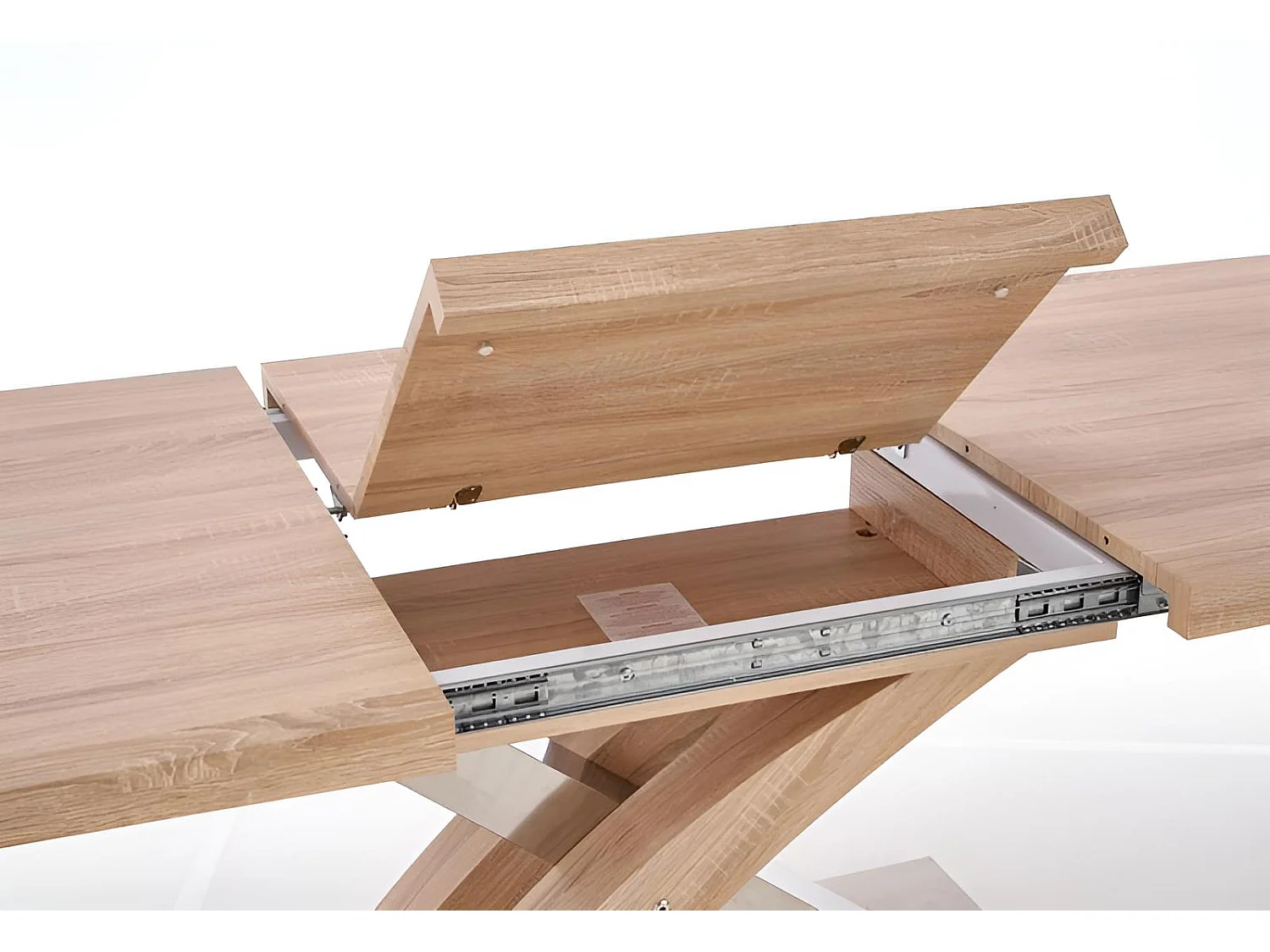 Esstisch Sandor (90x160-220)/Erweiterbar/MDF&Metall/Sonoma