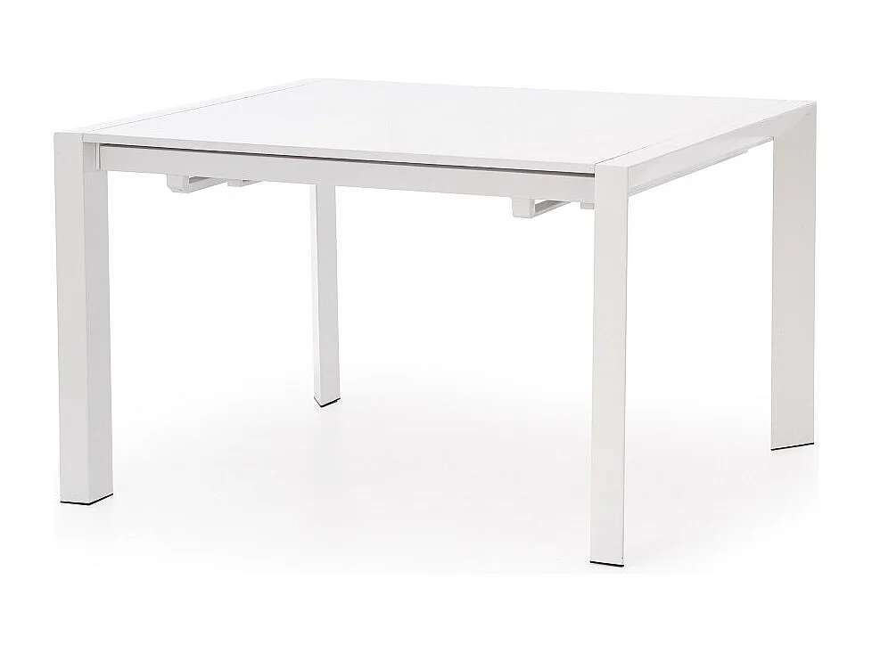 Table à manger Stanford (80x130-210)/MDF et métal/Blanc