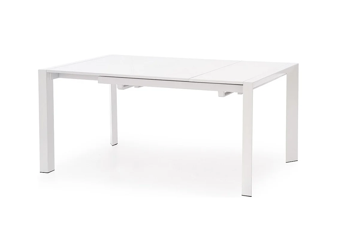 Table à manger Stanford (80 x 130-250)/MDF métal/blanc