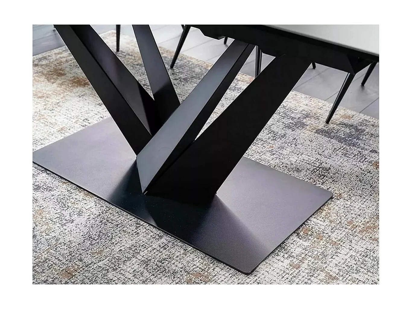 Esstisch Sorento (90x160-220)/Keramik/Schwarz