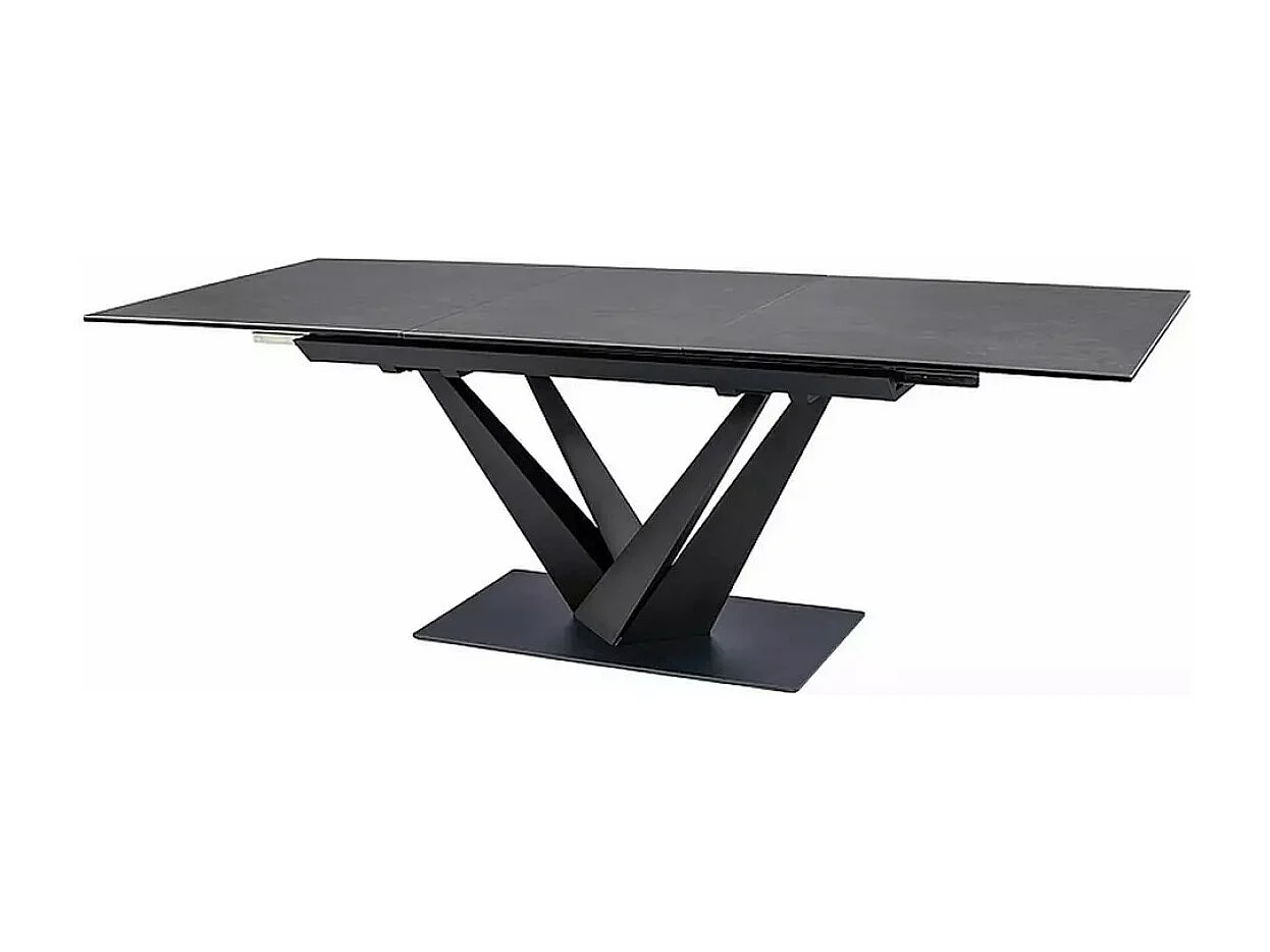 Esstisch Sorento (90x160-220)/Keramik/Schwarz