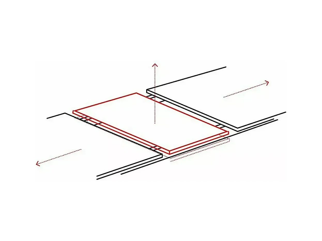 Esstisch Sorento (90x160-220)/Keramik/Weissgrau&Schwarz