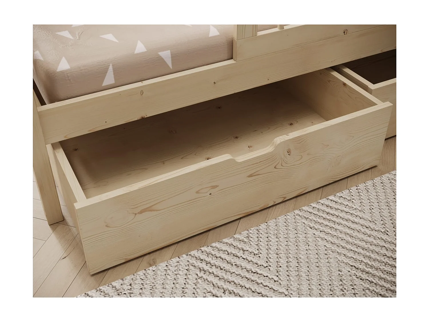 Lit Alice (70x140)/matelas inclus/marron