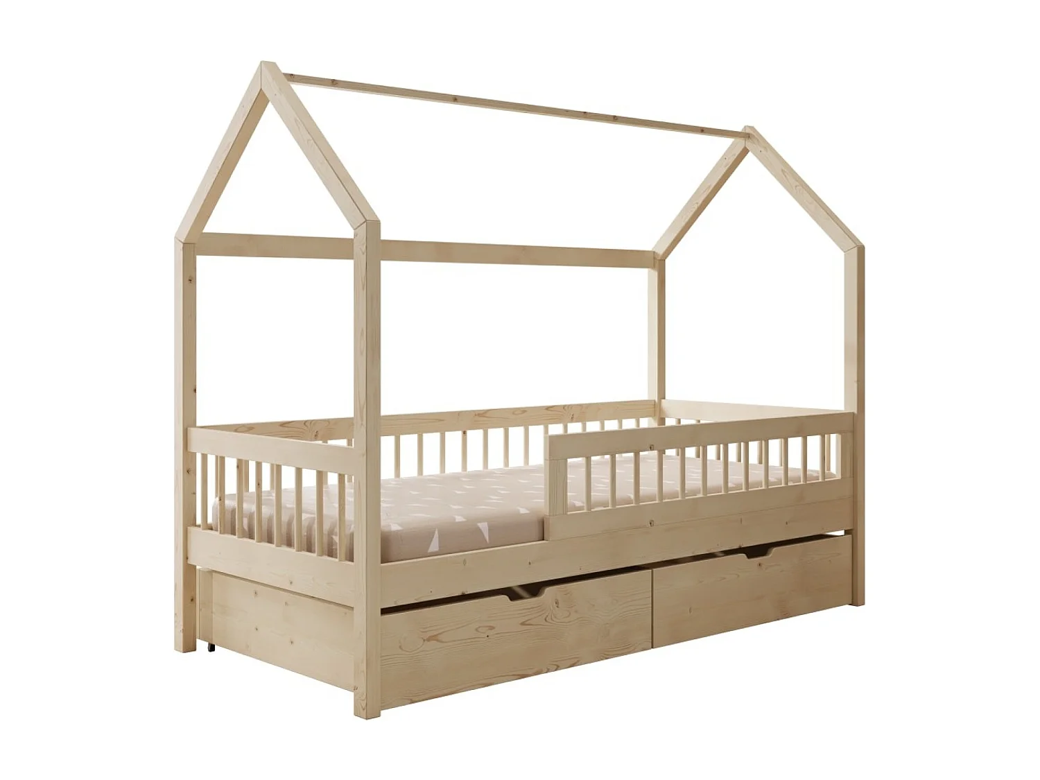 Bett Alice (70x140)/Matratze inklusive/Braun