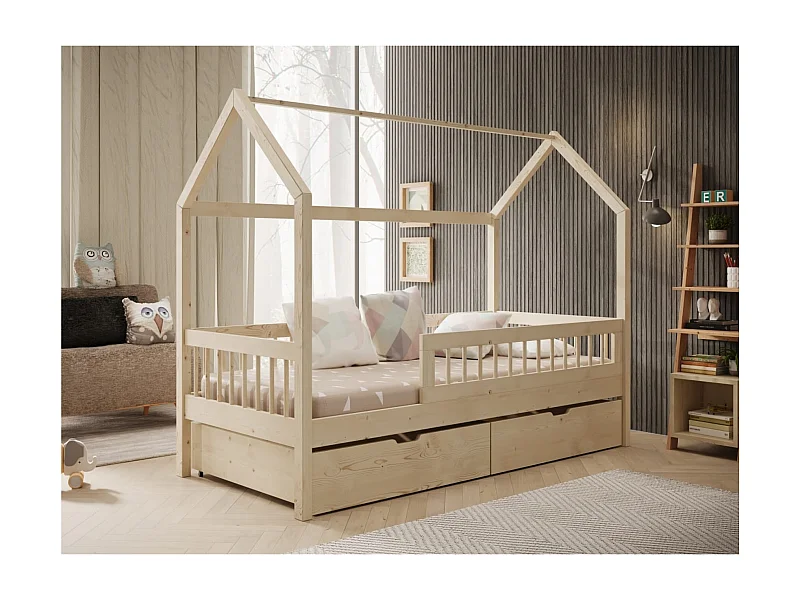 Bett Alice (70x140)/Matratze inklusive/Braun