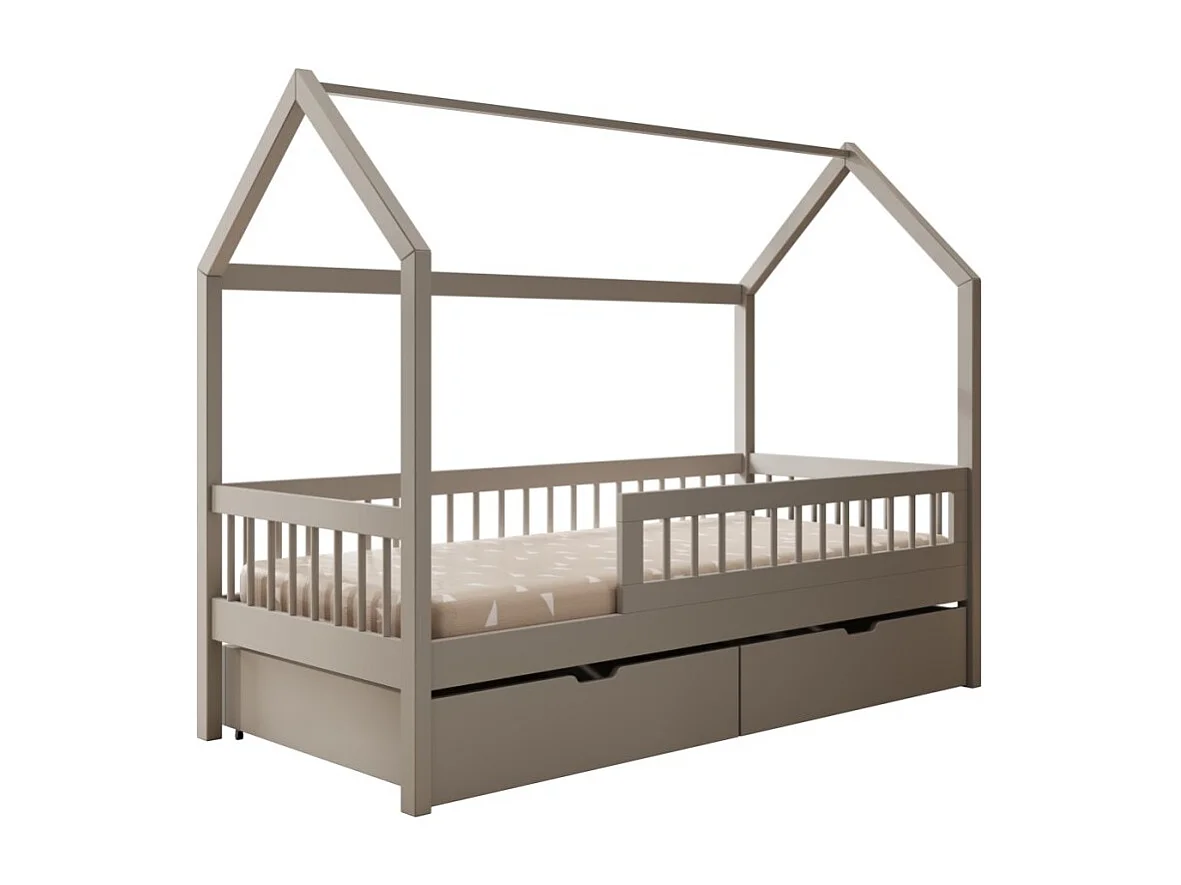 Lit Alice (70x140)/matelas inclus/gris