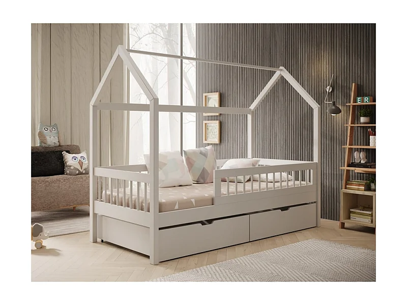 Bett Alice (70x140)/Matratze inklusive/Weiss