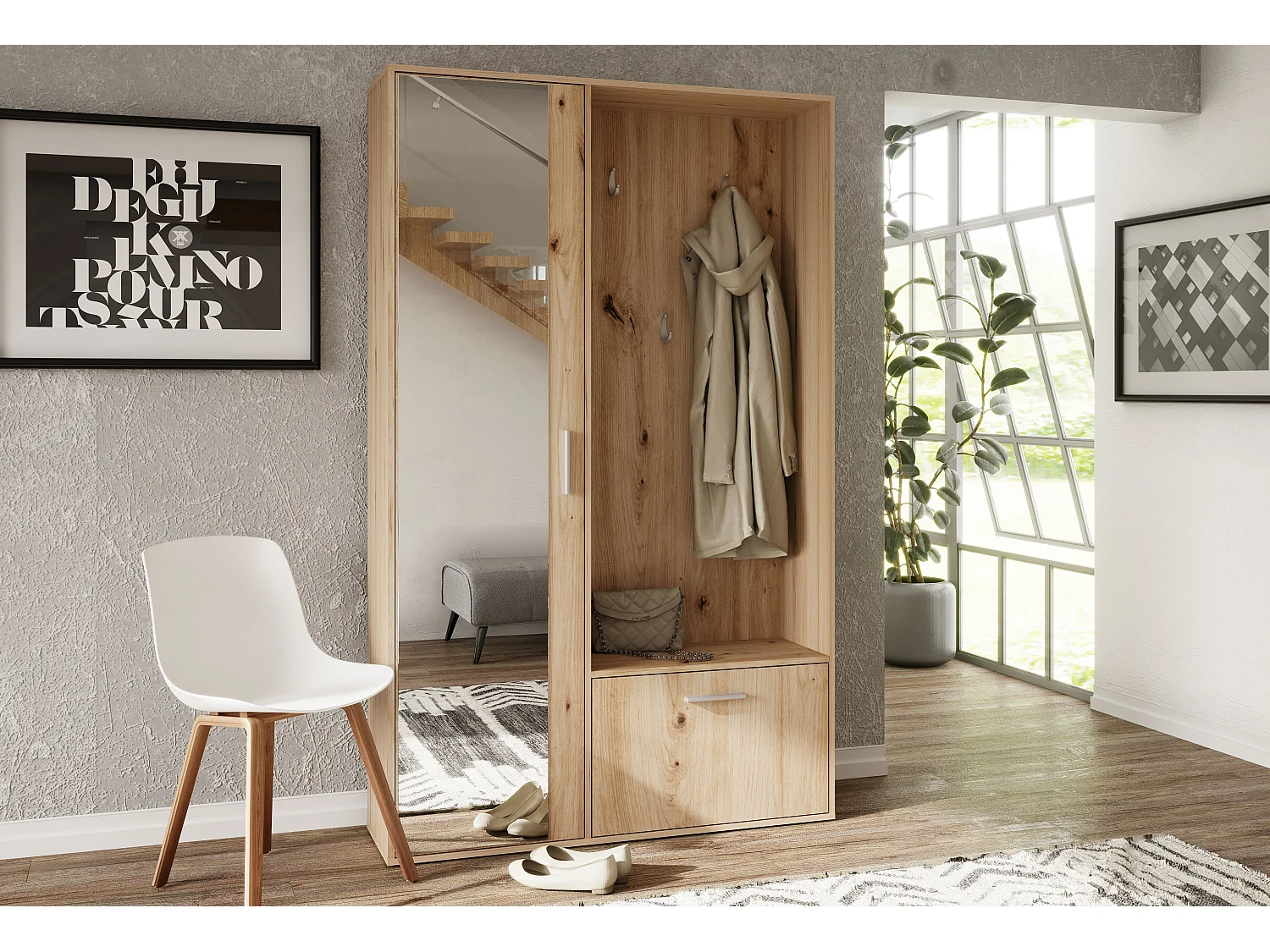 MINIO go for it, Armoire BIS couleur chêne Artisan