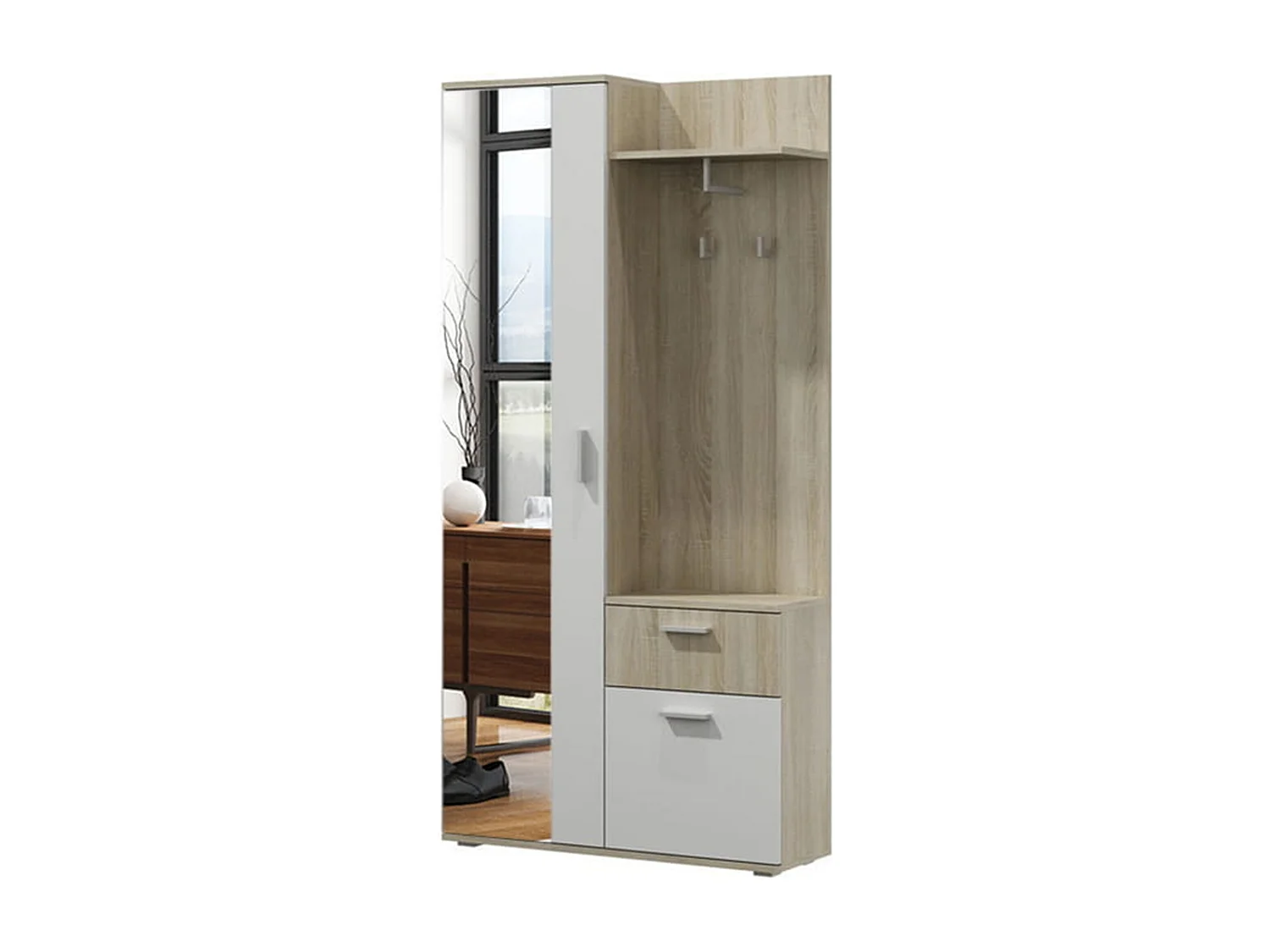 MINIO go for it, ALEX garderobe in de kleur sonoma eiken / alpenwit