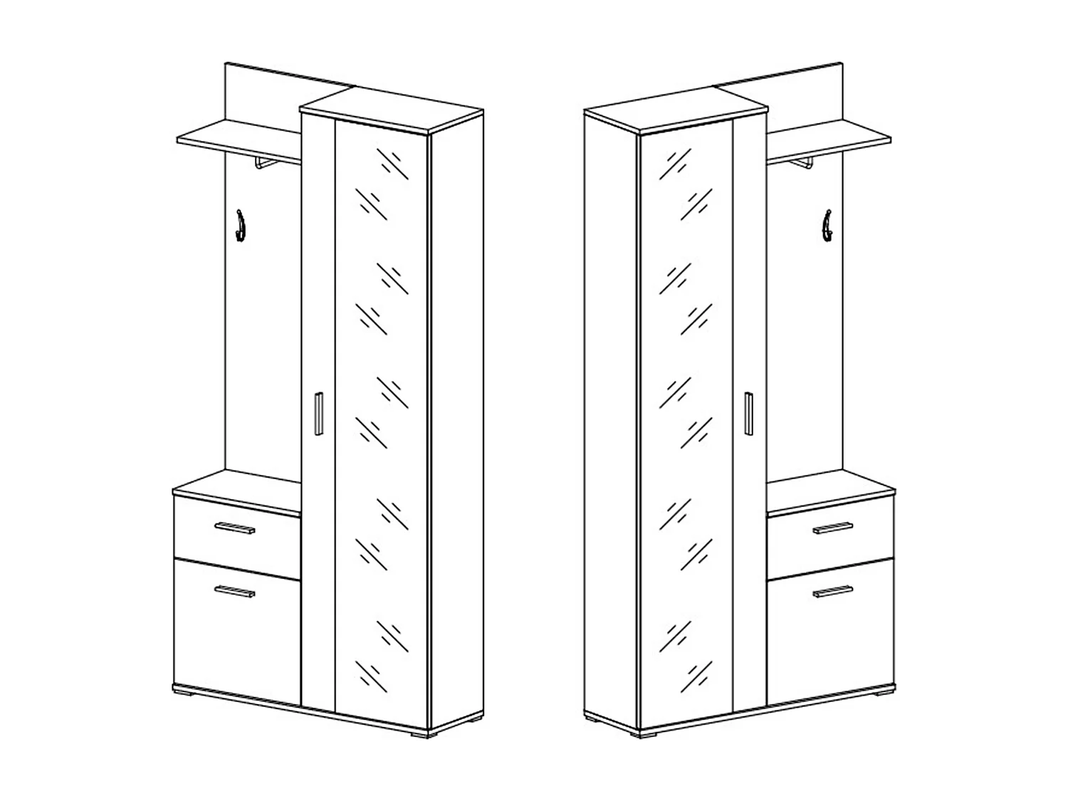 MINIO go for it, ALEX garderobe in de kleur sonoma eiken / alpenwit