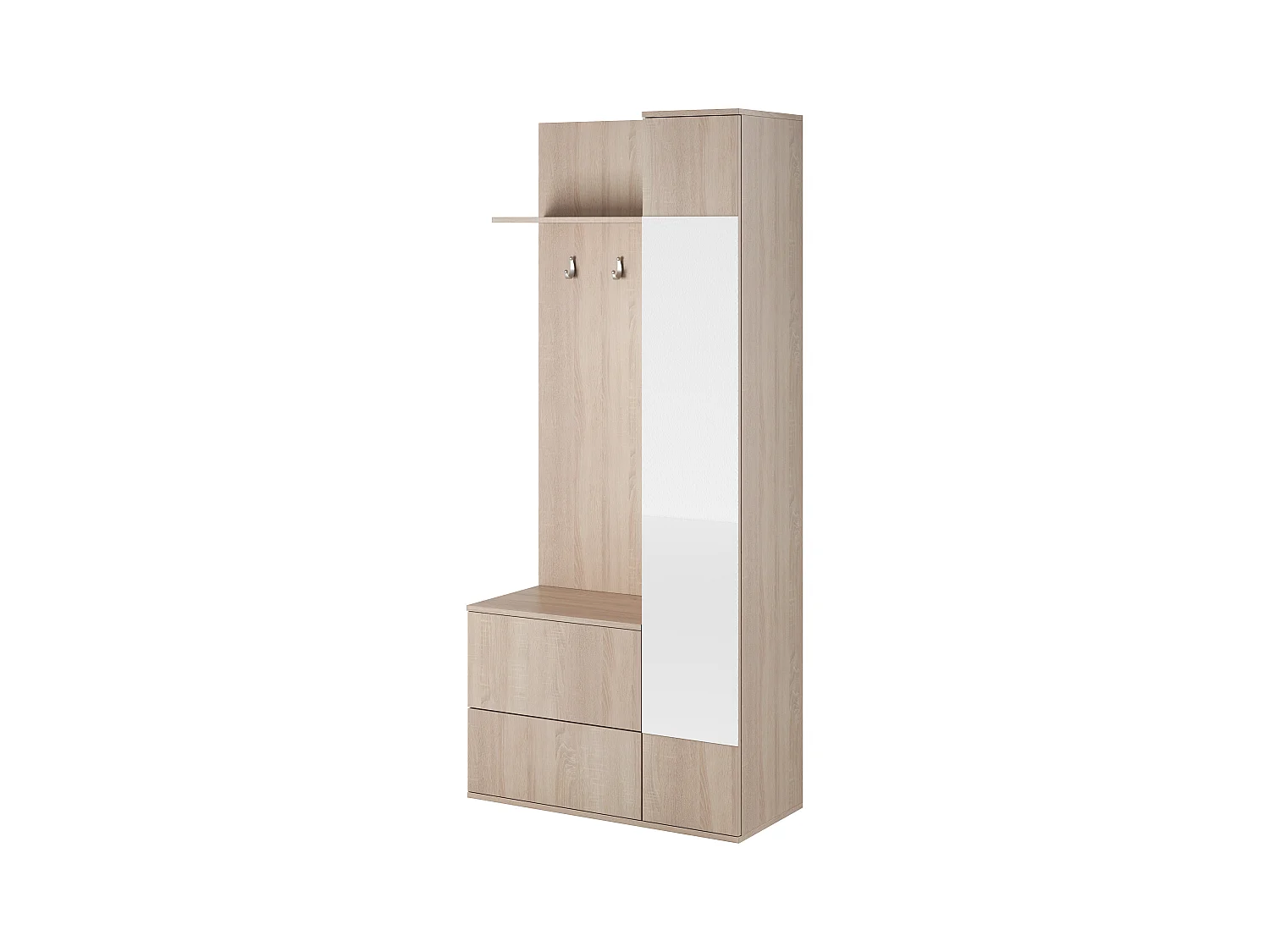 MINIO go for it, ensemble de garde-robe VERT, avec miroir, chêne sonoma