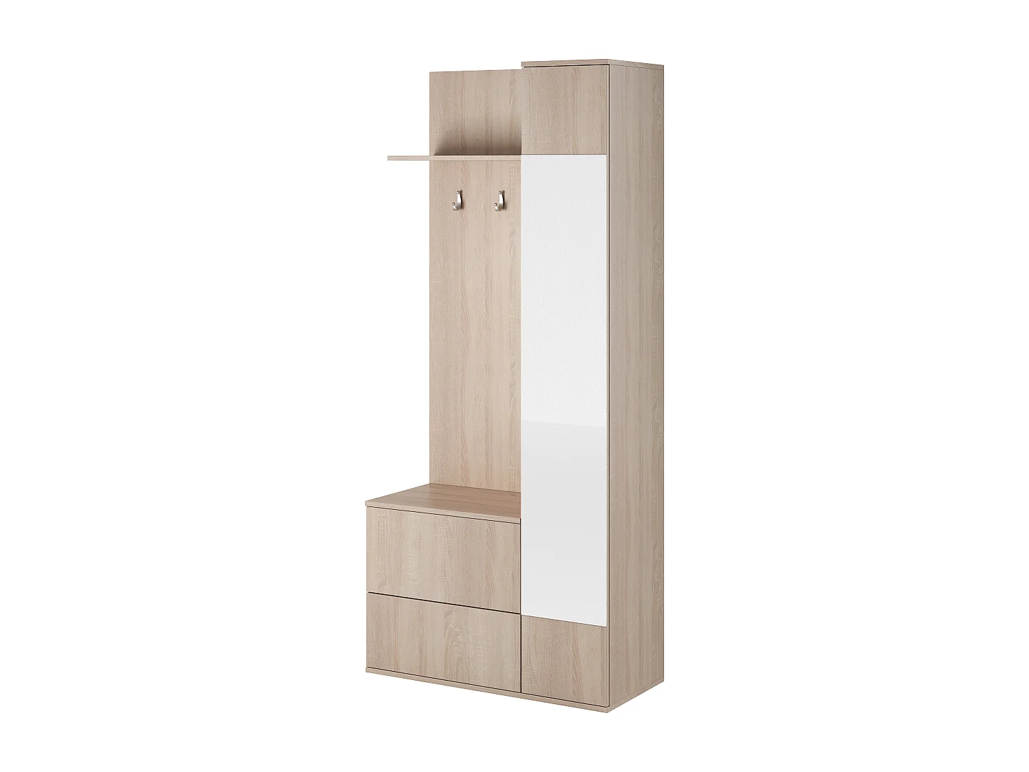 MINIO go for it, Garderobe GREEN, met spiegel, eiken sonoma
