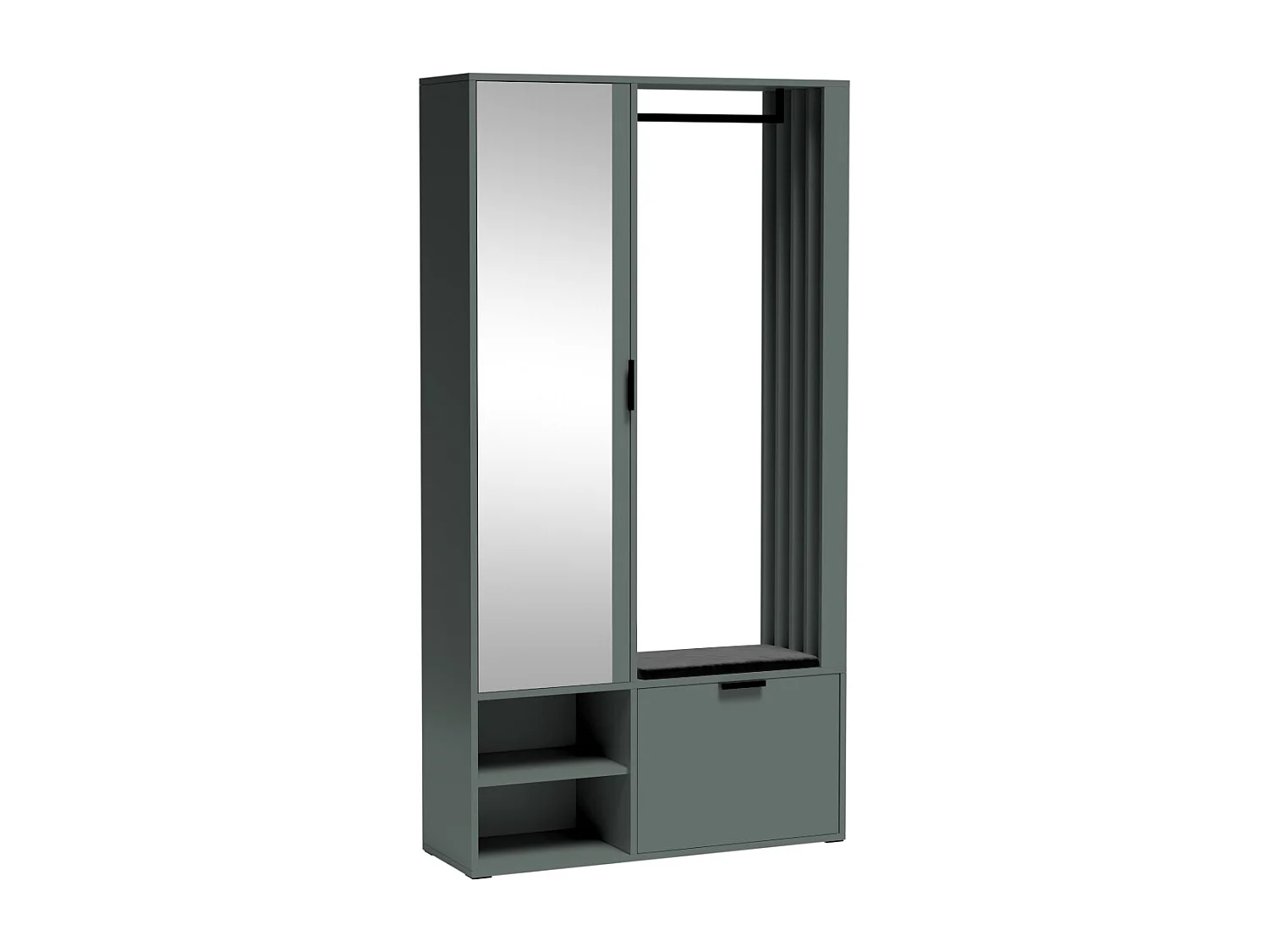 MINIO go for it, Garderobenset MELO UNI in Farbe Grün Stein mit Polstersitz