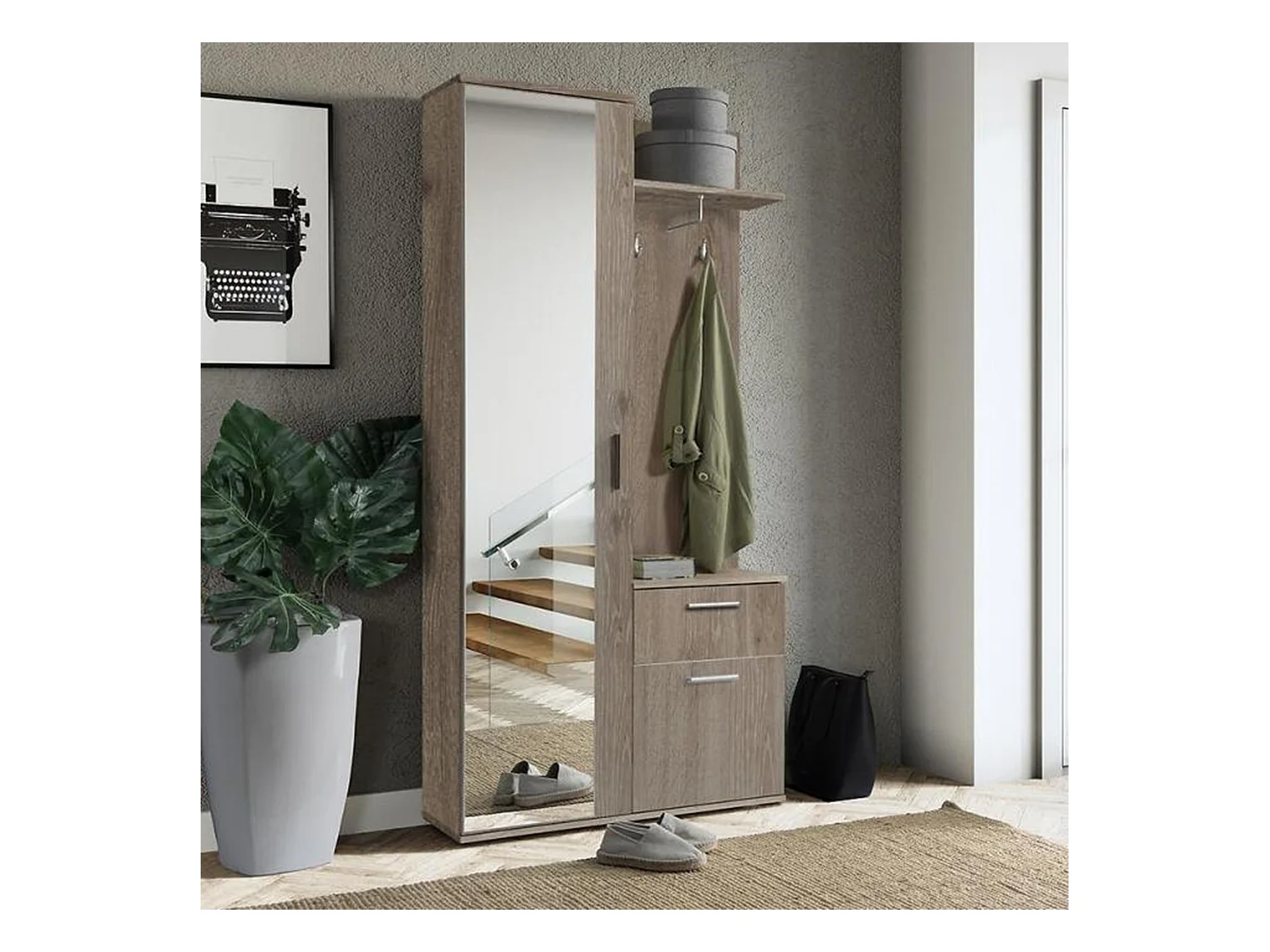 MINIO go for it, Armoire ALEX couleur chêne Truffle