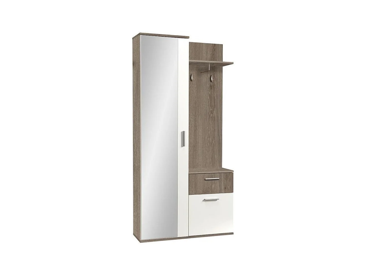 MINIO go for it, Armoire ALEX en chêne Truffle / blanc alpin