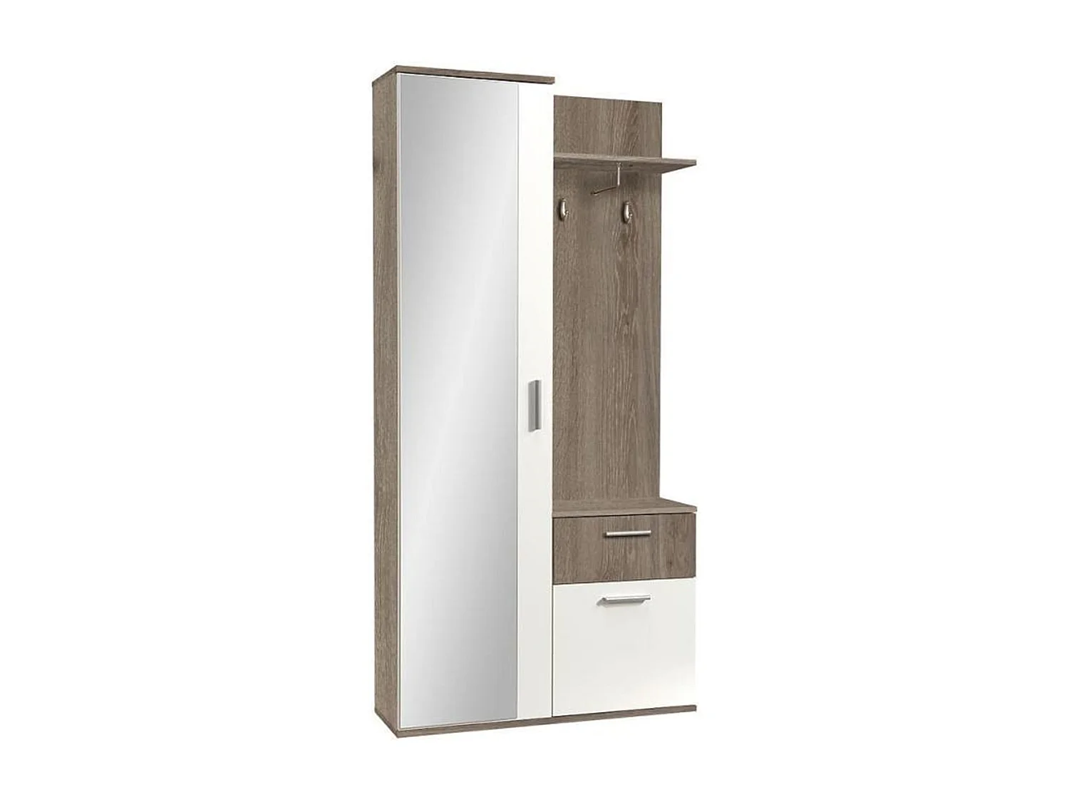 MINIO go for it, ALEX kledingkast in de kleur truffel eiken / alpenwit