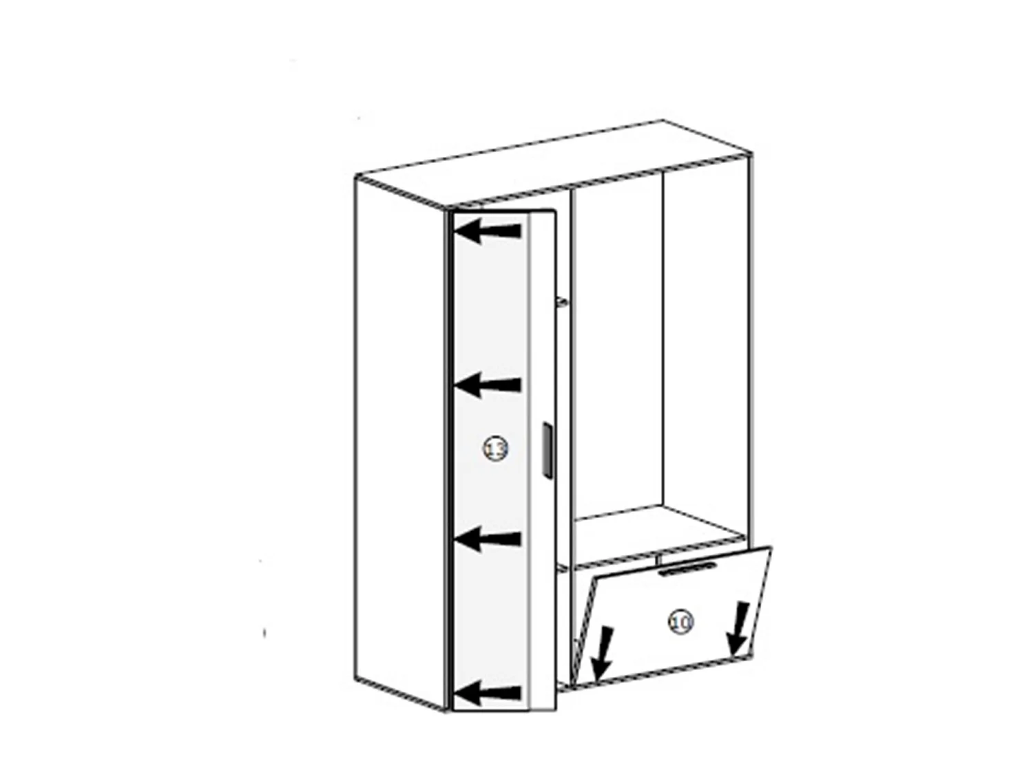 MINIO go for it, Armoire BIS en chêne Sonoma/blanc