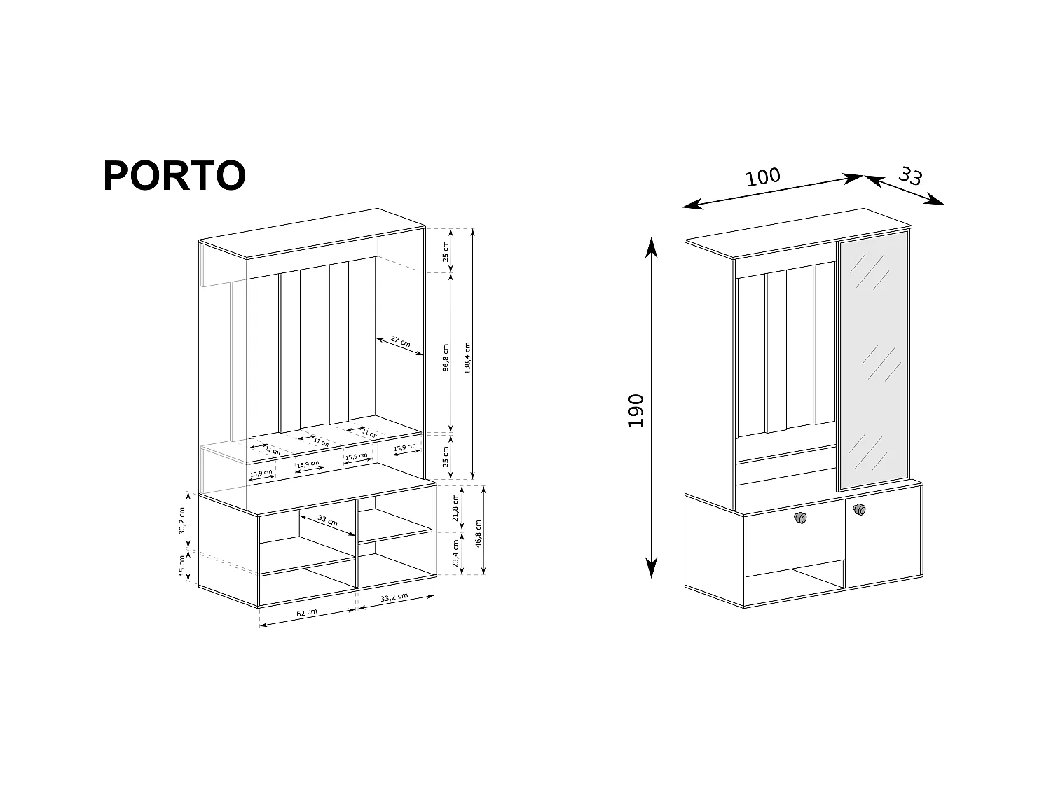MINIO go for it, Armoire PORTO couleur cachemire