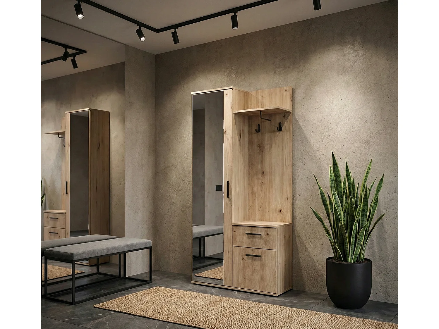 MINIO go for it, Armoire ALEX couleur chêne Artisan