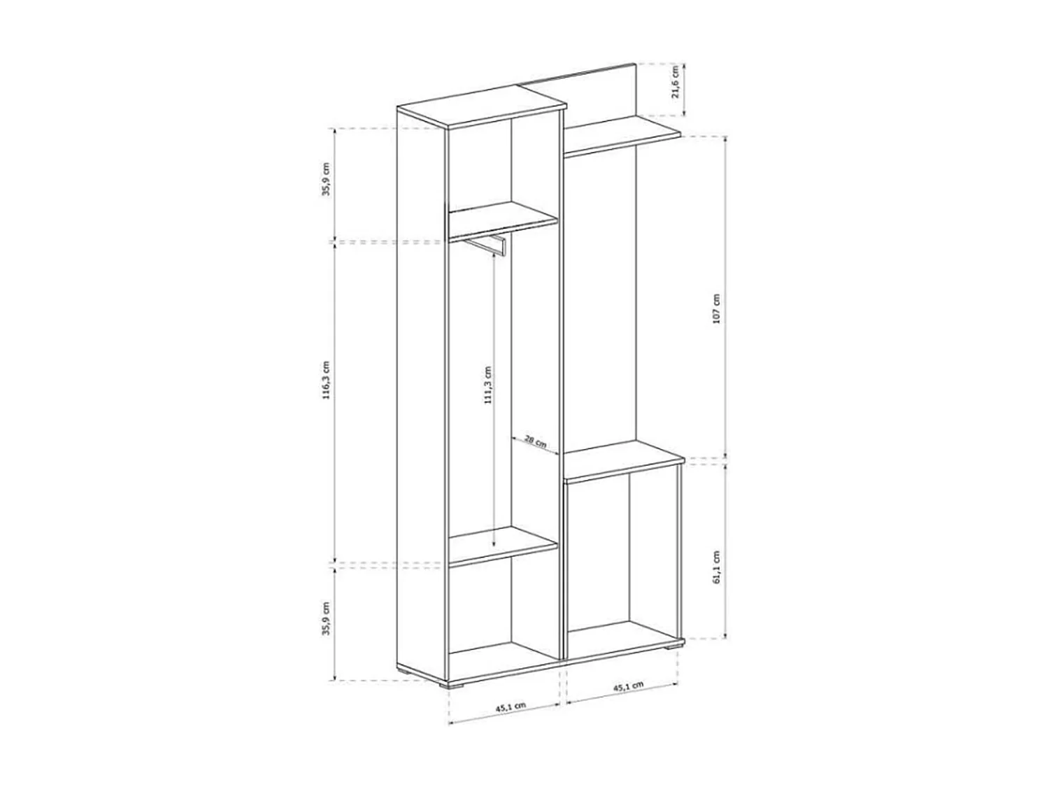 MINIO go for it, Armoire ALEX couleur chêne Artisan