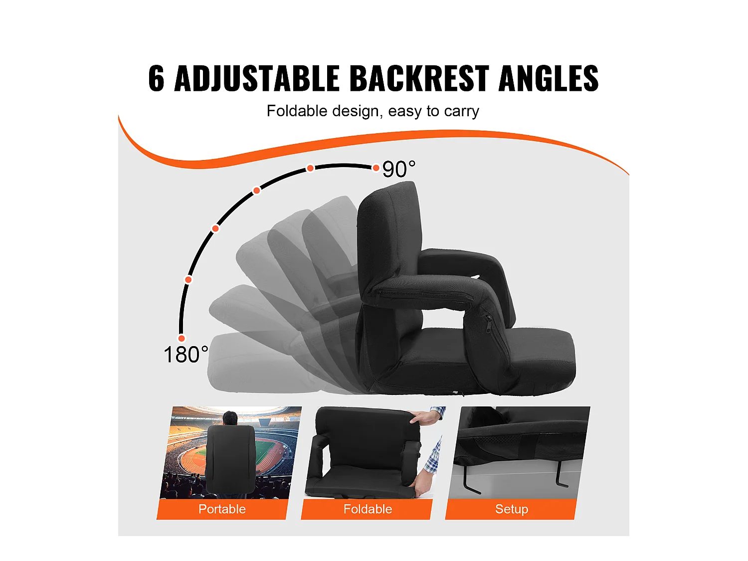 Chaise SucceBuy, Lot de 2 Sièges de Stade Chauffants Doubles, Support Dorsal, Inclinable, Chauffage à 3 Niveaux, pour Diverses Sorties