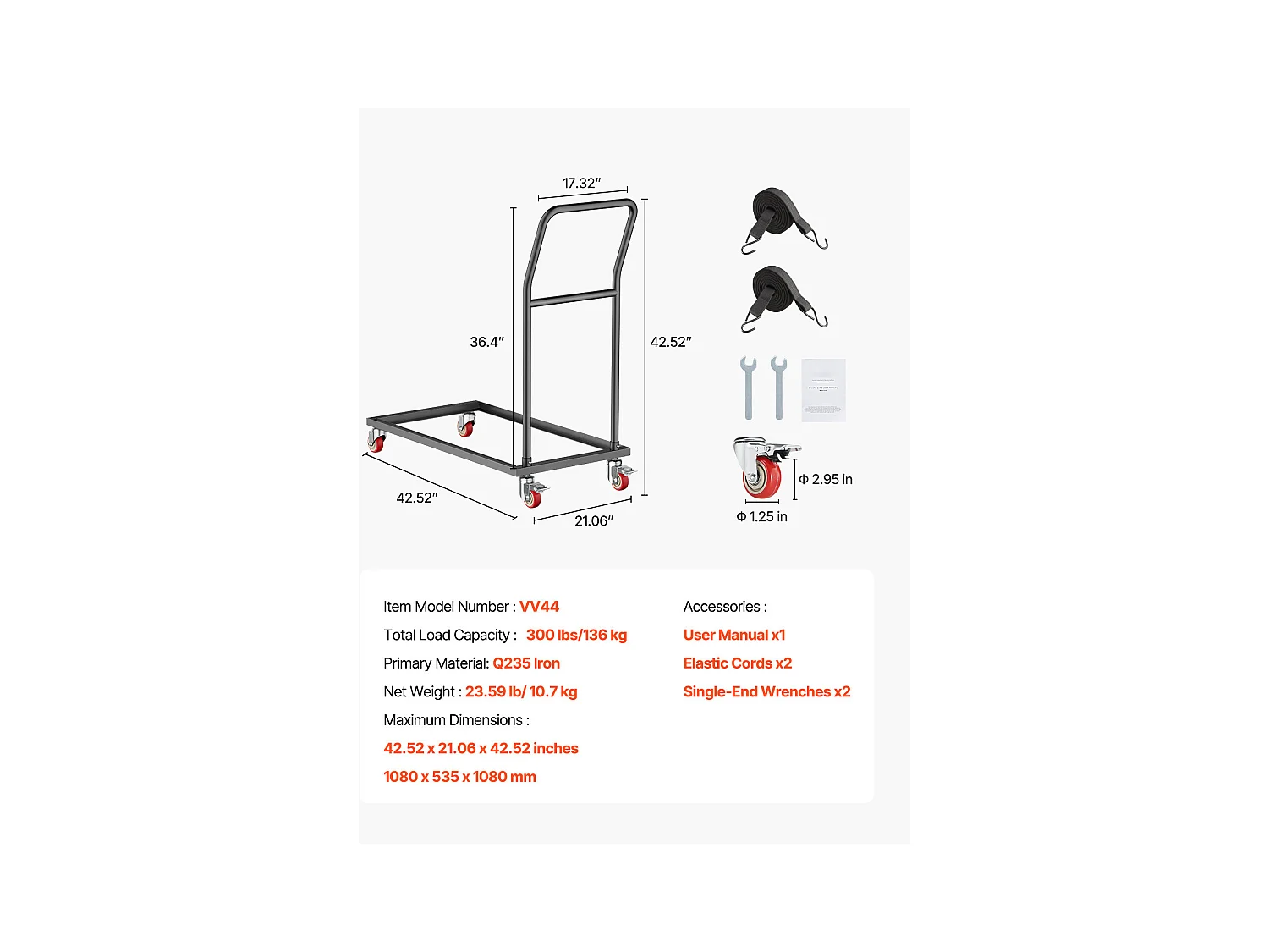Chariot de Service Pliable SucceBuy, Support de Chaise Pliable, 136 Kg pour 25 Chaises, Rangement Vertical en Forme de L