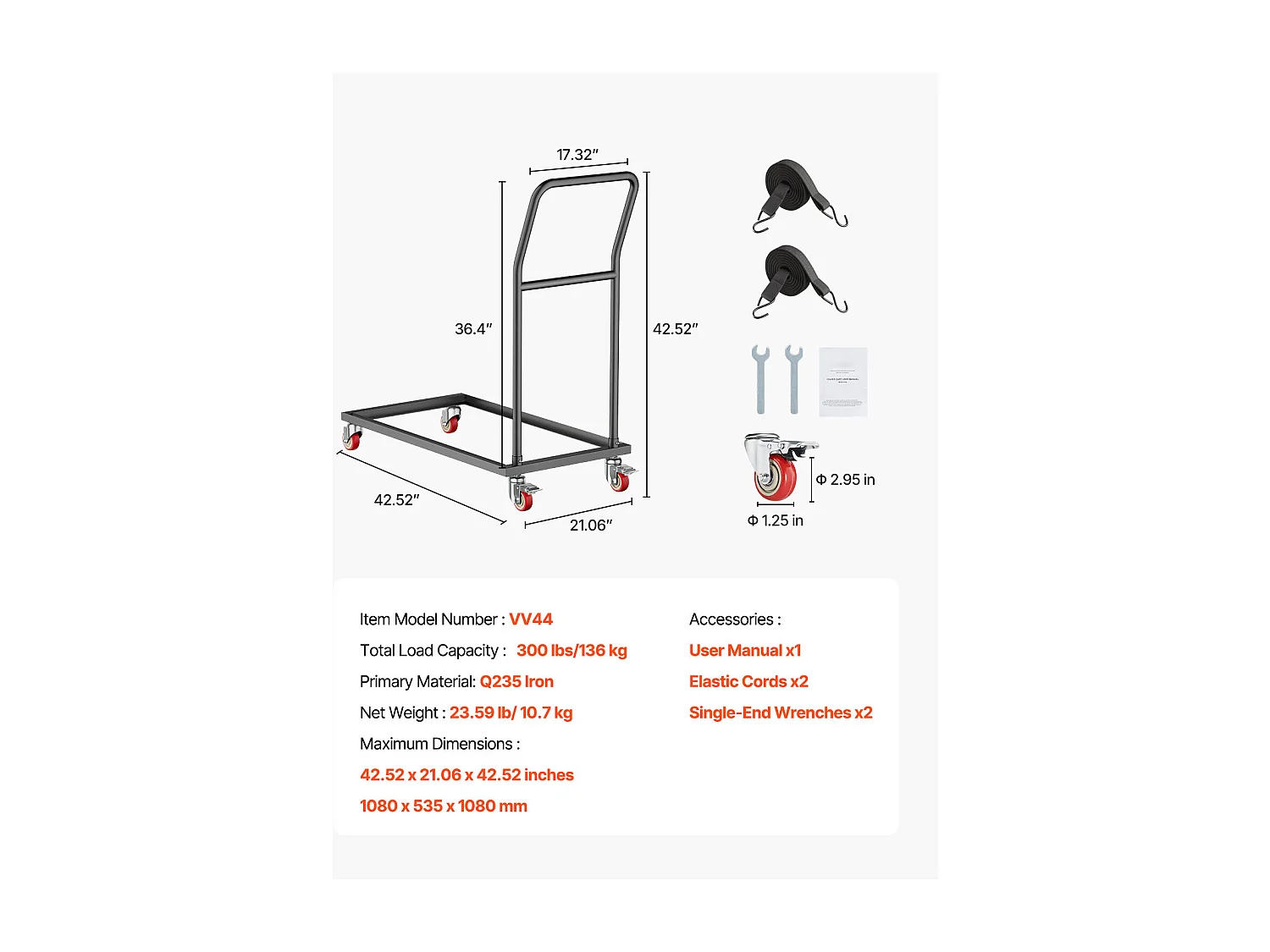 Chariot de Service Pliable SucceBuy, Support de Chaise Pliable, 136 Kg pour 25 Chaises, Rangement Vertical en Forme de L