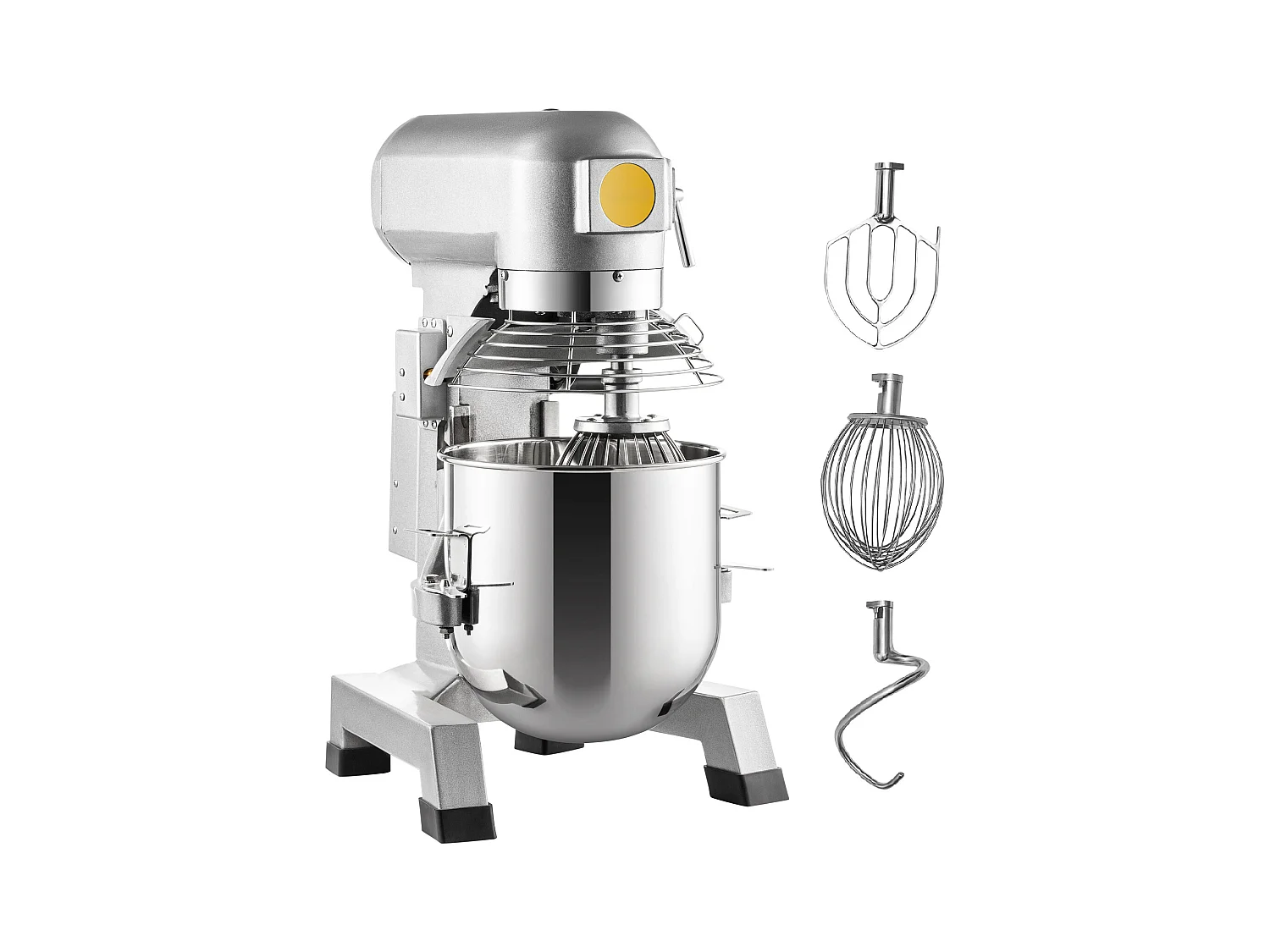 Robot Pâtissier en acier inoxydable SucceBuy, Mélangeur à Pâte Commercial Batteur sur Socle Commercial SucceBuy 30Qt 3 Vitesses 1100W