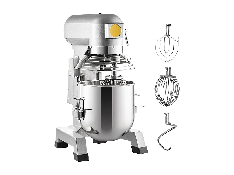 Robot Pâtissier en acier inoxydable SucceBuy, Mélangeur à Pâte Commercial Batteur sur Socle Commercial SucceBuy 30Qt 3 Vitesses 1100W