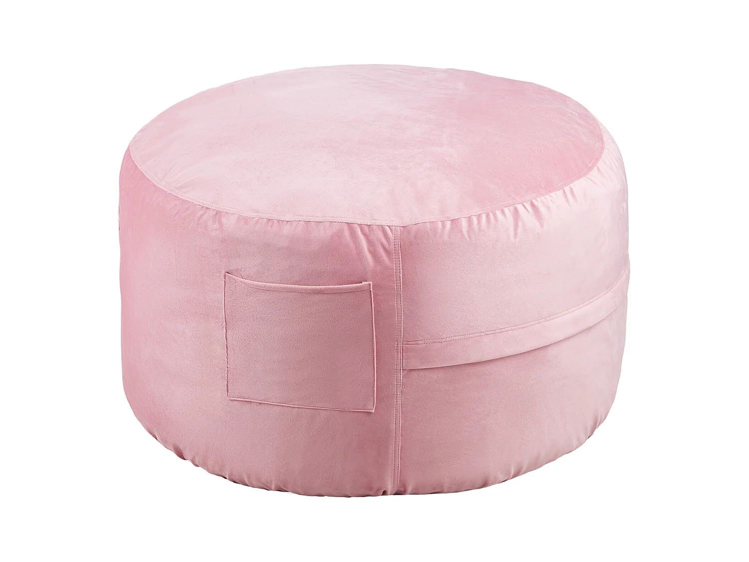 Pouf Rond SucceBuy , 90 cm de Diamètre, Housse Amovible et Lavable, Mousse à Mémoire de Forme 25D, Velours Hollandais Doux, Chambre/Salle de Jeux, Rose