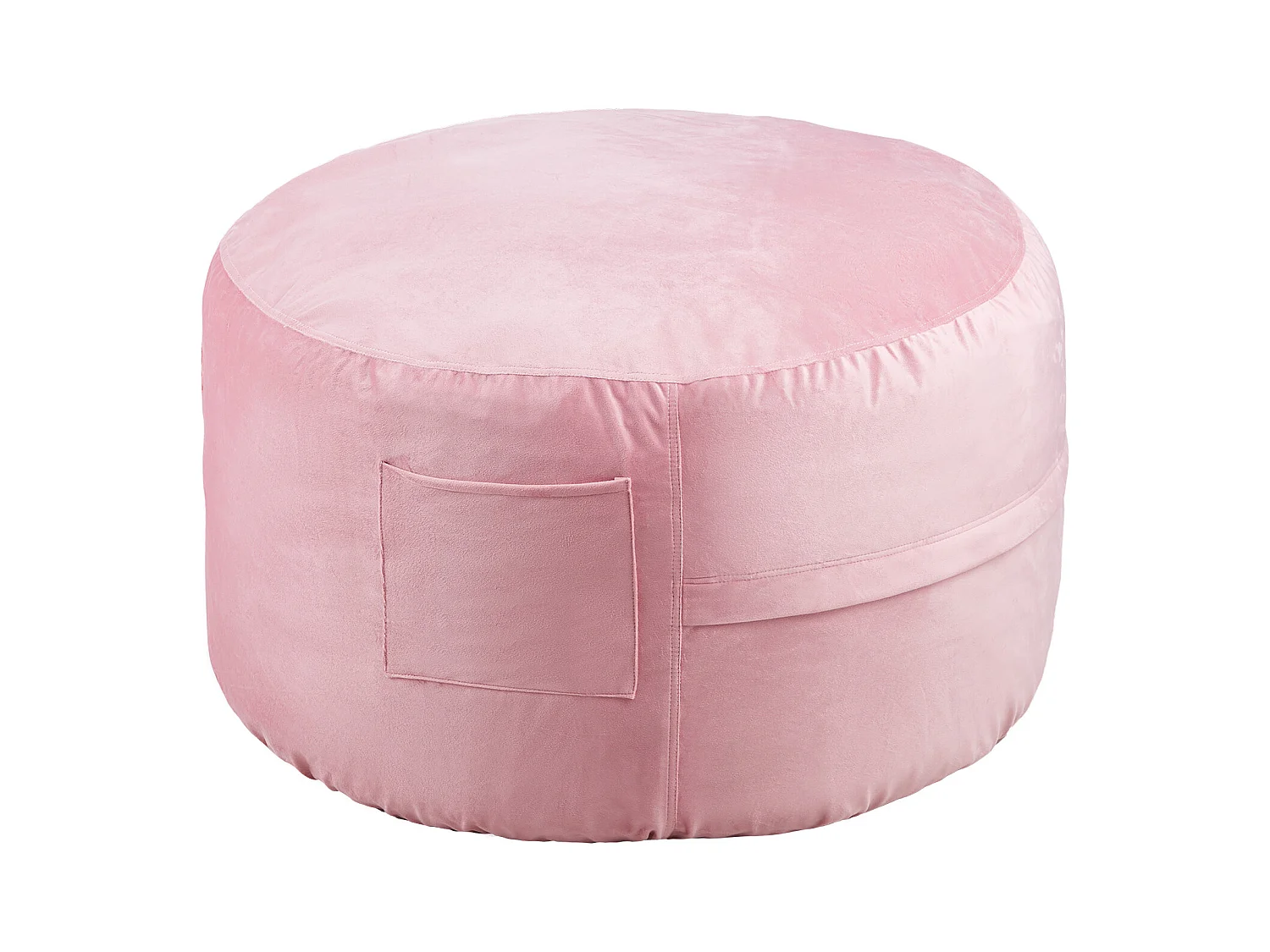 Pouf Rond SucceBuy , 90 cm de Diamètre, Housse Amovible et Lavable, Mousse à Mémoire de Forme 25D, Velours Hollandais Doux, Chambre/Salle de Jeux, Rose
