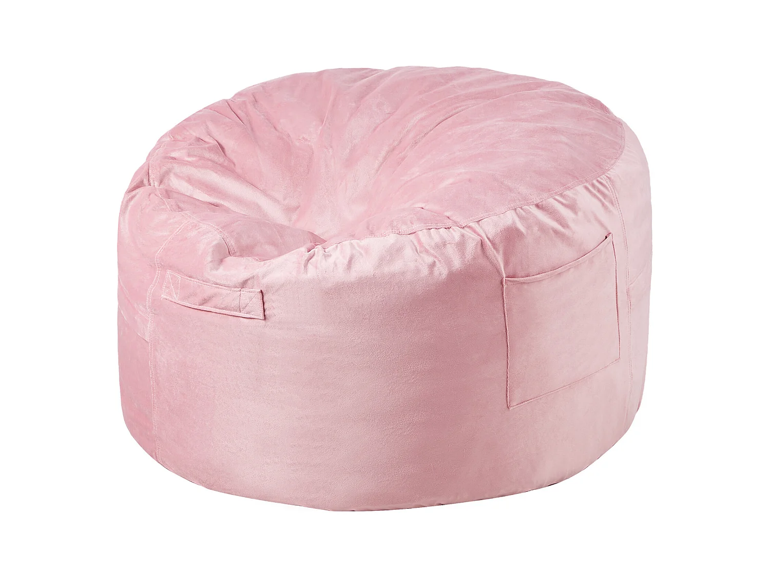 Pouf Rond SucceBuy , 90 cm de Diamètre, Housse Amovible et Lavable, Mousse à Mémoire de Forme 25D, Velours Hollandais Doux, Chambre/Salle de Jeux, Rose